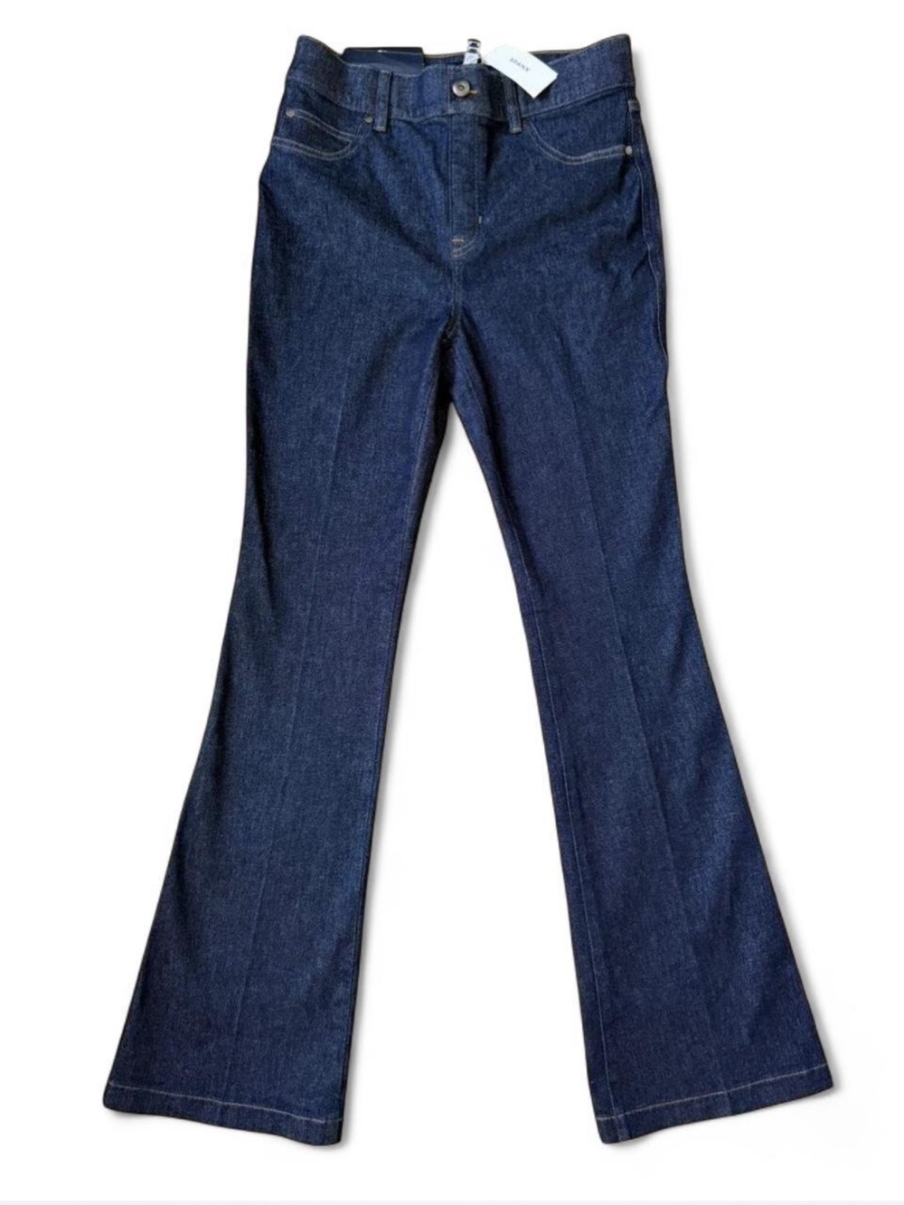 NWT SPANX Shape EveryWear Raw Indigo Pull-On Flare Jeans - M